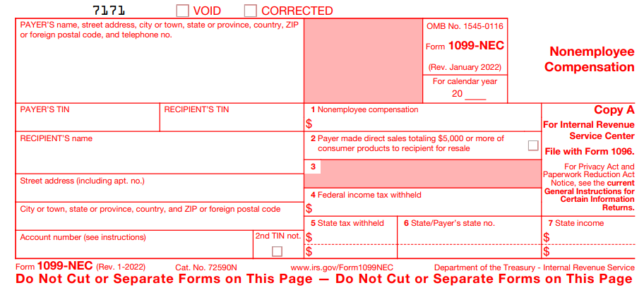 2022 Form 1099 Filing Requirements